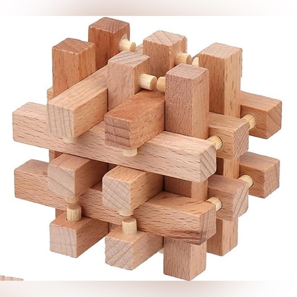 2/$20 -- Unbranded | Wooden 3-Dimensional Cube Puzzle | EUC - Picture 2 of 3